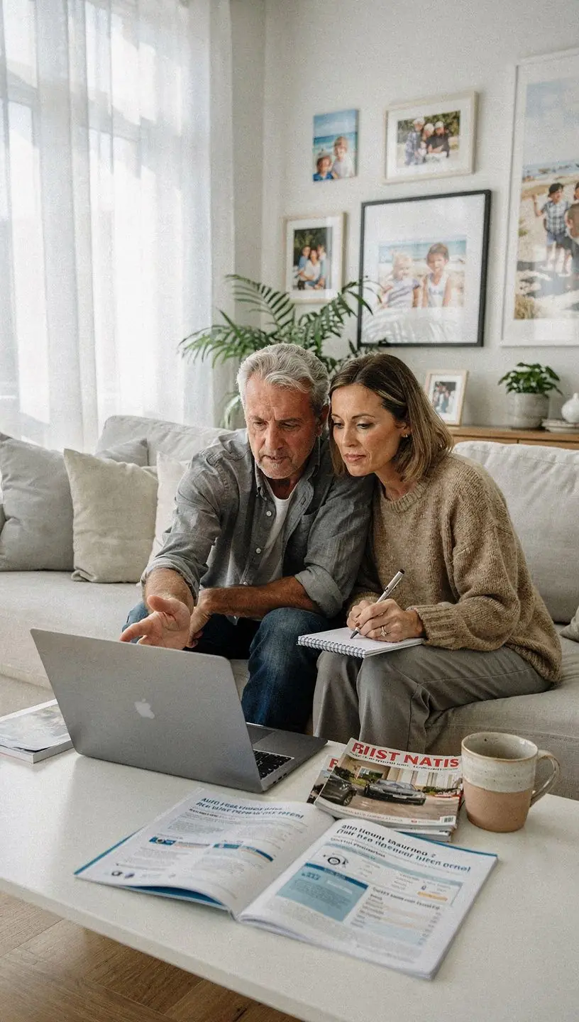 Изображение типичного американского автомобиля на дороге